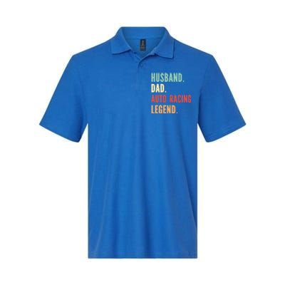 Auto Racing Athlete Dad Husband Father Gift Softstyle Adult Sport Polo