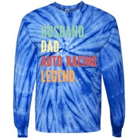 Auto Racing Athlete Dad Husband Father Gift Tie-Dye Long Sleeve Shirt