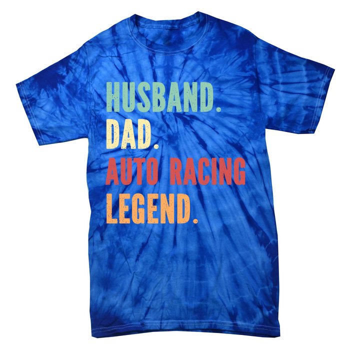 Auto Racing Athlete Dad Husband Father Gift Tie-Dye T-Shirt