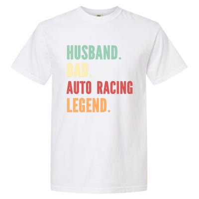 Auto Racing Athlete Dad Husband Father Gift Garment-Dyed Heavyweight T-Shirt