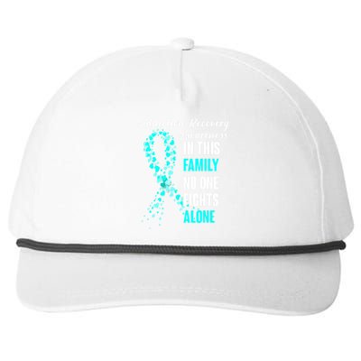 Addiction Recovery Awareness In This Family No One Fight Alone Snapback Five-Panel Rope Hat