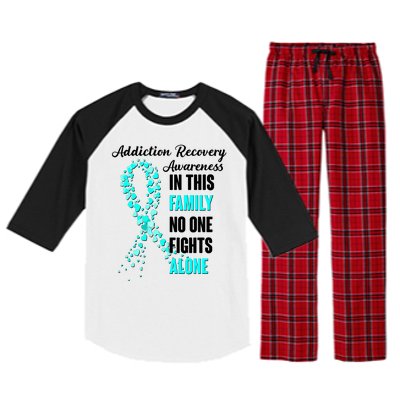 Addiction Recovery Awareness In This Family No One Fight Alone Raglan Sleeve Pajama Set