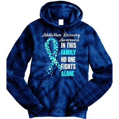 Addiction Recovery Awareness In This Family No One Fight Alone Tie Dye Hoodie