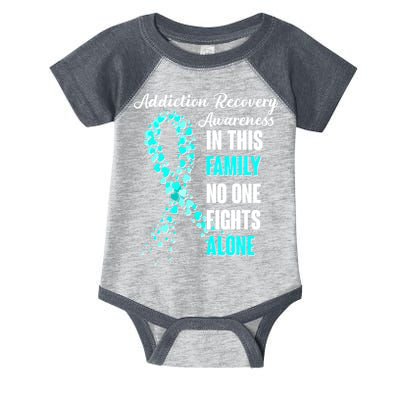 Addiction Recovery Awareness In This Family No One Fight Alone Infant Baby Jersey Bodysuit