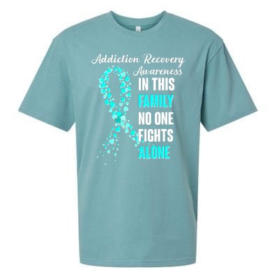 Addiction Recovery Awareness In This Family No One Fight Alone Sueded Cloud Jersey T-Shirt