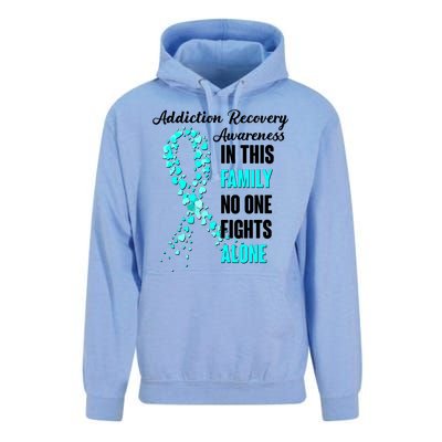 Addiction Recovery Awareness In This Family No One Fight Alone Unisex Surf Hoodie