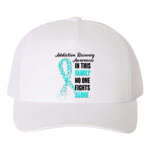 Addiction Recovery Awareness In This Family No One Fight Alone Yupoong Adult 5-Panel Trucker Hat