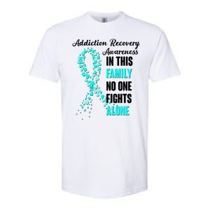 Addiction Recovery Awareness In This Family No One Fight Alone Softstyle® CVC T-Shirt