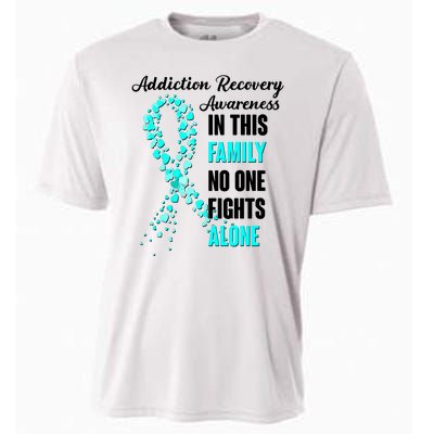 Addiction Recovery Awareness In This Family No One Fight Alone Cooling Performance Crew T-Shirt