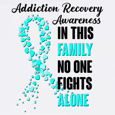 Addiction Recovery Awareness In This Family No One Fight Alone T-Shirt