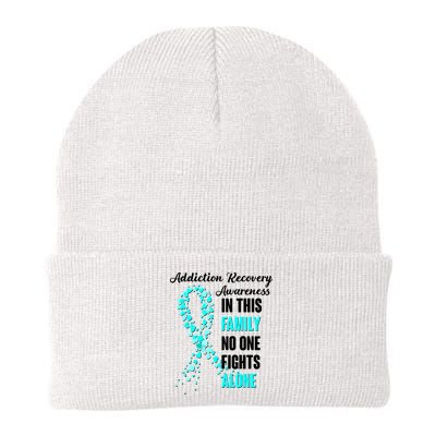 Addiction Recovery Awareness In This Family No One Fight Alone Knit Cap Winter Beanie