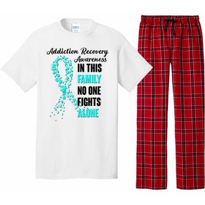 Addiction Recovery Awareness In This Family No One Fight Alone Pajama Set