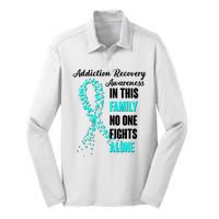 Addiction Recovery Awareness In This Family No One Fight Alone Silk Touch Performance Long Sleeve Polo