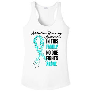 Addiction Recovery Awareness In This Family No One Fight Alone Ladies PosiCharge Competitor Racerback Tank