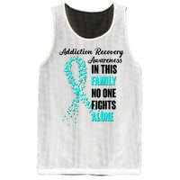 Addiction Recovery Awareness In This Family No One Fight Alone Mesh Reversible Basketball Jersey Tank