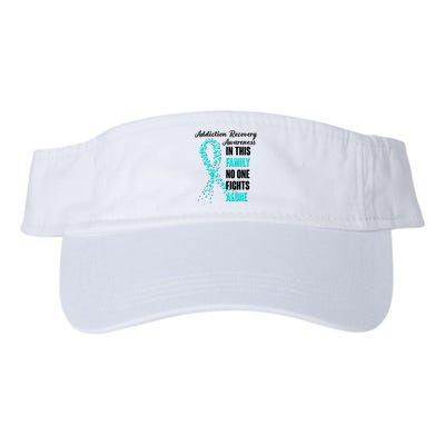 Addiction Recovery Awareness In This Family No One Fight Alone Valucap Bio-Washed Visor