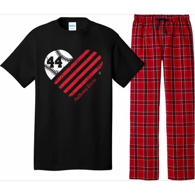 Anthony Rizzo Baseball Flag Heart Great Gift Meaningful Gift Pajama Set