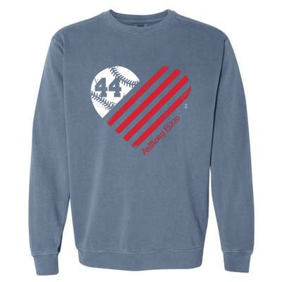 Anthony Rizzo Baseball Flag Heart Great Gift Meaningful Gift Garment-Dyed Sweatshirt