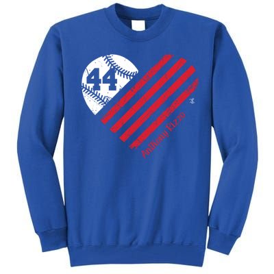 Anthony Rizzo Baseball Flag Heart Great Gift Meaningful Gift Tall Sweatshirt