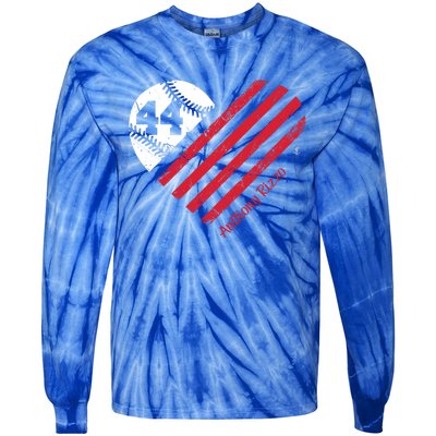 Anthony Rizzo Baseball Flag Heart Great Gift Meaningful Gift Tie-Dye Long Sleeve Shirt