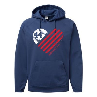 Anthony Rizzo Baseball Flag Heart Great Gift Meaningful Gift Performance Fleece Hoodie