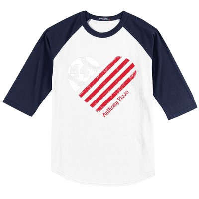 Anthony Rizzo Baseball Flag Heart Great Gift Meaningful Gift Baseball Sleeve Shirt