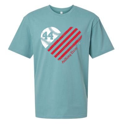 Anthony Rizzo Baseball Flag Heart Great Gift Meaningful Gift Sueded Cloud Jersey T-Shirt