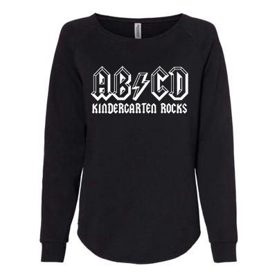 ABCD Rocks Back To School Kindergarten Rocks Funny Teacher Womens California Wash Sweatshirt