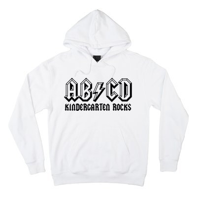 ABCD Rocks Back To School Kindergarten Rocks Funny Teacher Hoodie