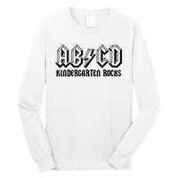 ABCD Rocks Back To School Kindergarten Rocks Funny Teacher Long Sleeve Shirt