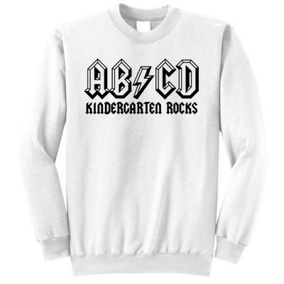 ABCD Rocks Back To School Kindergarten Rocks Funny Teacher Sweatshirt