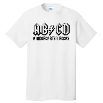 ABCD Rocks Back To School Kindergarten Rocks Funny Teacher Tall T-Shirt