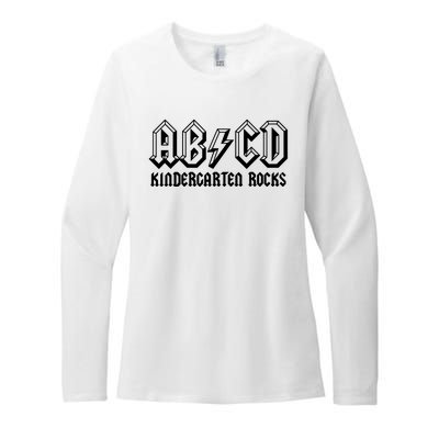 ABCD Rocks Back To School Kindergarten Rocks Funny Teacher Womens CVC Long Sleeve Shirt