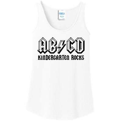 ABCD Rocks Back To School Kindergarten Rocks Funny Teacher Ladies Essential Tank