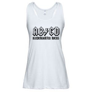 ABCD Rocks Back To School Kindergarten Rocks Funny Teacher Ladies Essential Flowy Tank