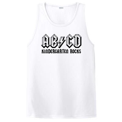 ABCD Rocks Back To School Kindergarten Rocks Funny Teacher PosiCharge Competitor Tank