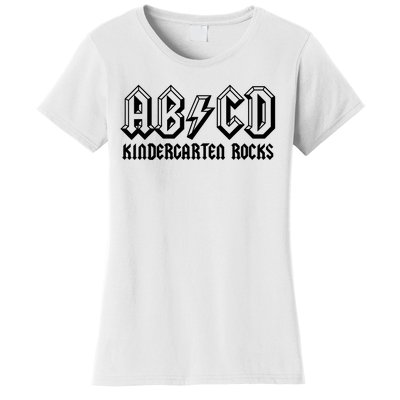 ABCD Rocks Back To School Kindergarten Rocks Funny Teacher Women's T-Shirt