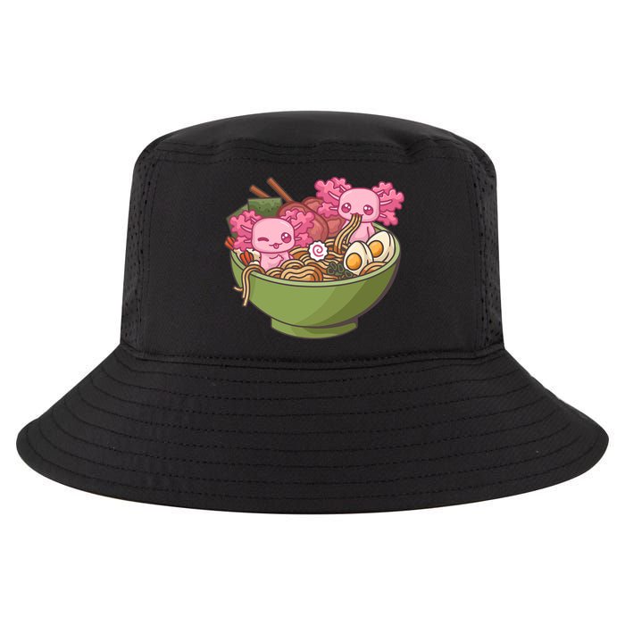 Axolotl Ramen Bowl Kawaii Anime  Cool Comfort Performance Bucket Hat