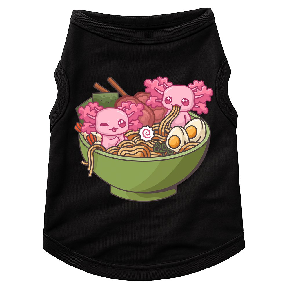 Axolotl Ramen Bowl Kawaii Anime  Doggie Tank