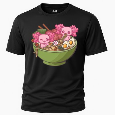 Axolotl Ramen Bowl Kawaii Anime  Cooling Performance Crew T-Shirt