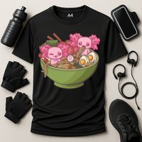 Axolotl Ramen Bowl Kawaii Anime  Cooling Performance Crew T-Shirt