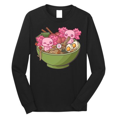 Axolotl Ramen Bowl Kawaii Anime  Long Sleeve Shirt