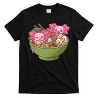 Axolotl Ramen Bowl Kawaii Anime  T-Shirt
