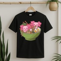 Axolotl Ramen Bowl Kawaii Anime  T-Shirt