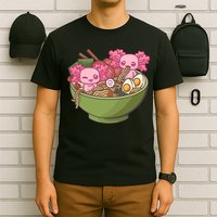 Axolotl Ramen Bowl Kawaii Anime  T-Shirt