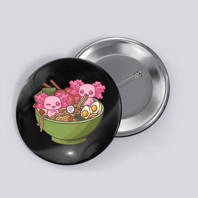 Axolotl Ramen Bowl Kawaii Anime  Button