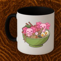 Axolotl Ramen Bowl Kawaii Anime  Mug