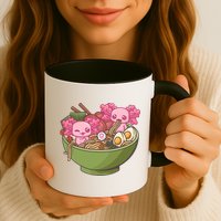 Axolotl Ramen Bowl Kawaii Anime  Mug