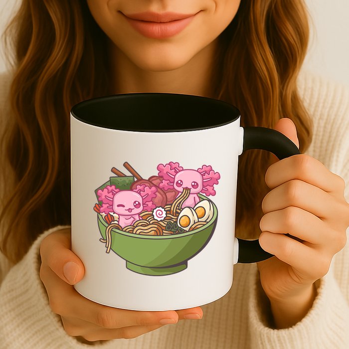 Axolotl Ramen Bowl Kawaii Anime  Mug