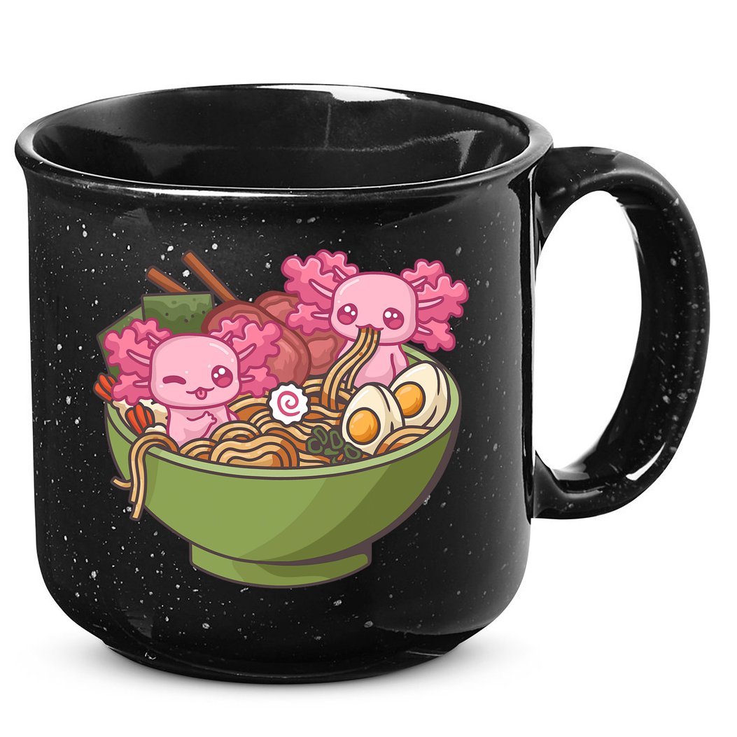Axolotl Ramen Bowl Kawaii Anime  15oz Campfire Ceramic Mug